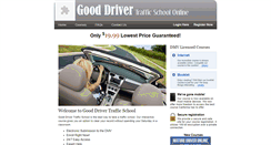 Desktop Screenshot of gooddrivertrafficschool.com